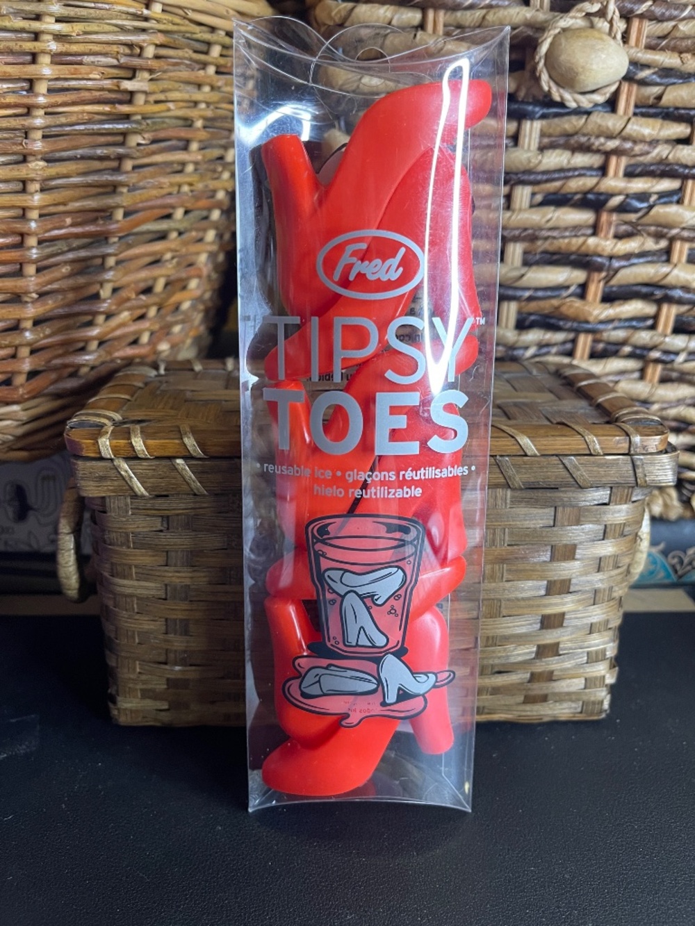 Fred Tipsy Toes Red Shoe Reusable Ice Set of 6 "High Heel Red Shoes" New